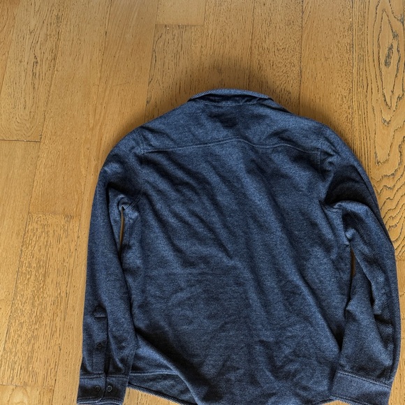 True Classic Blue Button-Down Shirt Jacket - fleece - Picture 6 of 7